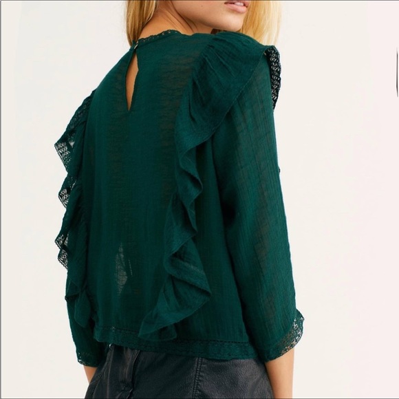 Free People ruffled blouse S - Picture 2 of 5